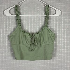 Milkmaid Crop Babydoll Tank‎ Top Womens Small Coquette Romantic Cottagecore